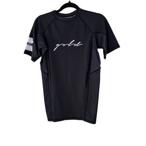Gold BJJ Foundation Rash Guard - Ranked No-Gi and Gi Jiu Jitsu Size L